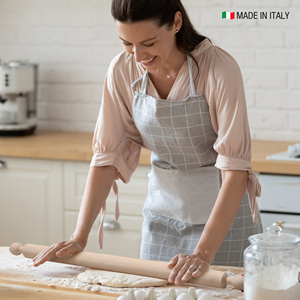Mattarello legno di faggio naturale Design DEMOLLI lunghezza 70x4cm Made in Italy manico ergonomico anello rimovibile personalizzabile - Product Image 6