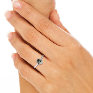 925 Sterling <b>Silver</b> Classic Wedding Stackable <b>Ring</b> Bezel Setting Tourmalated Quartz Rough Shape Natural Cab Unisex - Product Image 4