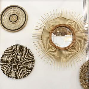 Décoration murale de salon, décoration bohème, suspension, plaque murale tissée à la main, suspension murale en jonc de mer, Art roi artisanat - Product Image 2