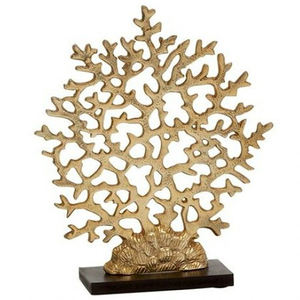 Nouvelle sculpture de bureau en acier inoxydable de conception moderne avec base en marbre, finition antique brune - Product Image 6