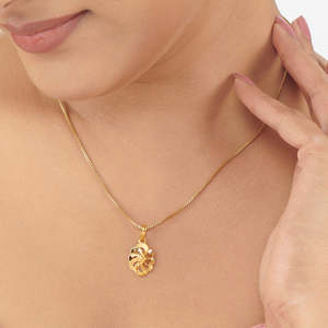 จี้ทองคำ 14k ลายวน ประดับไพลิน เพชร มุก หรือทับทิม ของขวัญเครื่องประดับสุดหรู - Product Image 2