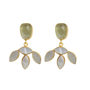 Pendientes de diseño único con madreperla - Product Image 1