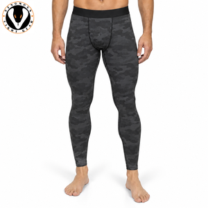 Leggings de compression pour hommes de qualité supérieure, tissu extensible respirant, séchage rapide, ajustement confortable, mouvements flexibles pour la salle de sport, l'entraînement et la remise en forme - Product Image 1