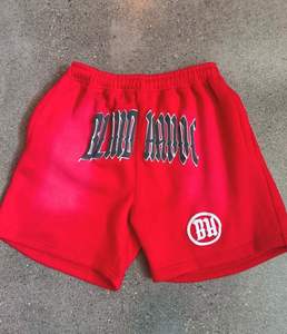 Fabrication professionnelle short à capuche en molleton de coton de haute qualité hommes femmes confortable imprimé Puf lavé survêtements hiver - Product Image 4