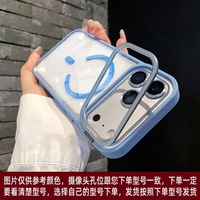 Étui de téléphone magnétique avec béquille pour objectif d'appareil photo transparent pour iPhone 18promax