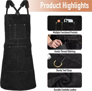 Delantales de Soldadura Resistentes de Diseño Personalizado, Material de Cuero Duradero, Cómodos e Impermeables, Lavables - Product Image 2