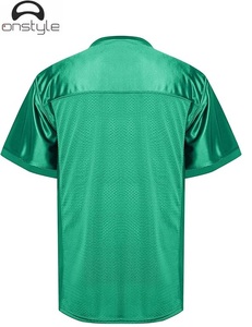 Camiseta de fútbol americano unisex de alta calidad con número impreso personalizado, diseño liso transpirable para adultos de talla grande (XL 5XL) - Product Image 2