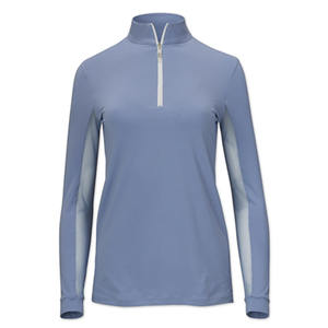 Camisetas deportivas ecuestres elegantes OEM para mujer, camisetas de equitación con paneles de malla transpirable y diseño elegante a la moda - Product Image 3