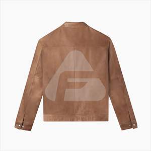 Chaqueta de Cuero para Hombre, Estilo Casual, Corte Ajustado, Cuello Alto, con Cierre, Características Antibacterianas y Transpirables para el Invierno de 2023 - Product Image 4