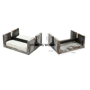 ที่ใส่กระดาษเช็ดปากสีขาวไม้ที่ใส่ทิชชู่งานแฮนด์เมดดีไซน์หรูหรา - Product Image 2