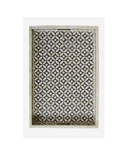 Bandeja con incrustaciones artesanales, bandeja para servir hecha a mano, incrustaciones de hueso de lujo, desayuno de Ramadán, comida, fruta, café, té, bandeja decorativa - Product Image 3