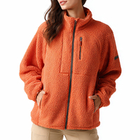 Veste matelassée en polaire sherpa de haute qualité pour femmes, automne/hiver, respirante, coupe-vent, col montant, fermeture éclair, rembourrage en coton