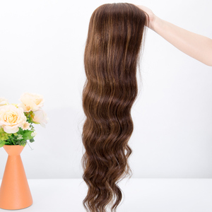 Nueva llegada Venta caliente Pelo Largo 24 pulgadas hermoso color humano virgen pelo Mono pelucas en Stock - Product Image 4