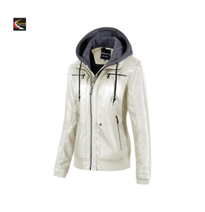 แจ็กเก็ตหนัง PU สำหรับผู้หญิงแจ็กเก็ตหนังขนาดใหญ่บางสำหรับนักขี่จักรยานฤดูใบไม้ผลิฤดูใบไม้ร่วง - Product Image 2