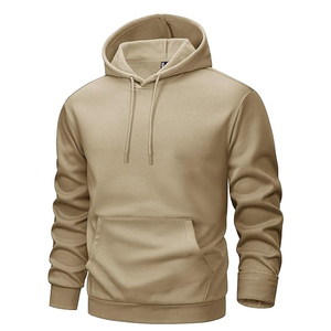 Sweat-shirt à capuche pour homme en tissu molletonné 100% coton, motif uni, broderie, capuche, confortable et élégant - Product Image 3