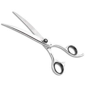 Tijeras de Peluquería Canina Curvas de Acero Inoxidable 440c de Calidad Profesional OEM con Tornillo Ajustable, Filo Afilado - Product Image 1