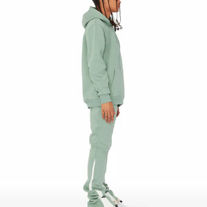 ชุดวอร์มลำลองฤดูหนาวปี 2026 คุณภาพสูง ชุดเซ็ต 2 ชิ้น เสื้อฮู้ดซิป กางเกงจ็อกเกอร์ทรงหลวมสำหรับผู้ชาย - Product Image 3