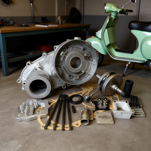 ชุดข้อเหวี่ยงเครื่องยนต์สำหรับ Vespa Low Headlight พร้อมสลัก 4 ตัว และเพลาขนาด 57 มม. สำหรับรถจักรยานยนต์ - Product Image 3