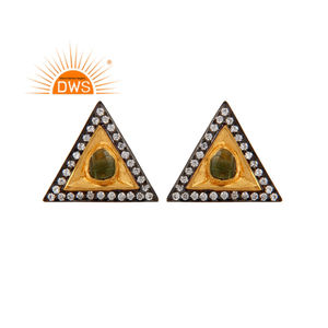 ต่างหูพลอยทัวร์มาลีนหลากสีทำจากเงินสเตอริ่งธรรมชาติสำหรับผู้หญิงของขวัญตามสั่งสำหรับผู้หญิง - Product Image 3