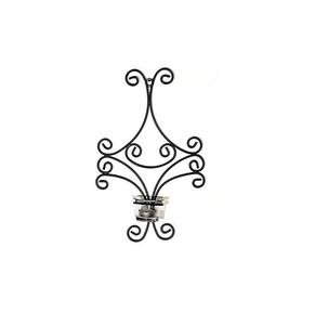 Aplique de pared de hierro antiguo moderno con portavelas para decoración del hogar y la oficina, eventos de bodas, decorativo, hecho en India. - Product Image 2