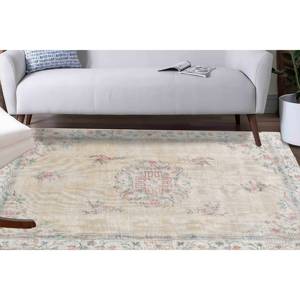 Tapis turc aux tons doux : Décoration antique, salon, bureau, tapis imprimé, tapis en chenille - Product Image 1