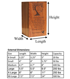 Solid Wood Acacia Urn for Human Ashes Eco-Friendly <b>Wooden</b> Cremation <b>Box</b> for Home Storage & Organization - Product Image 4