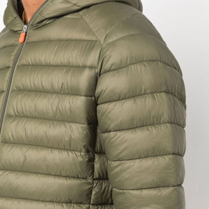 Veste d'hiver pour hommes High Street matelassée en nylon polyester bouffant avec capuche grande taille respirant bulle design décoration de poche - Product Image 3