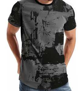 T-shirts pour hommes en polyester/coton tricoté, imprimés à l'écran, élégants et décontractés pour adultes, à bas prix, dernières tendances 2025 - Product Image 2