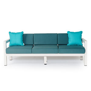 Garden Outback Out Door Furniture Park Villa Hotel Modern <b>Outdoor</b> Lounge Sectional Patio <b>Sofa</b> Set Aluminum Teak <b>Wood</b> - Product Image 1
