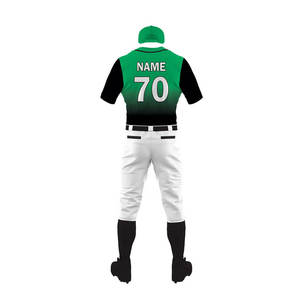 Compre un Nuevo Uniforme de Béisbol Personalizado Sublimado, Jersey Corto con Botones, Conjunto para Equipo, Secado Rápido, Transpirable, Verano - Product Image 3