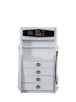Commodes de rangement modulaires en plastique rouge et blanc MUSVENUS au design moderne pour chambre d'enfant
