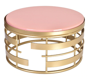 Support de gâteau à 2 niveaux en métal fait à la main en laiton AK avec finition dorée pour fête et cérémonie de mariage - Product Image 2