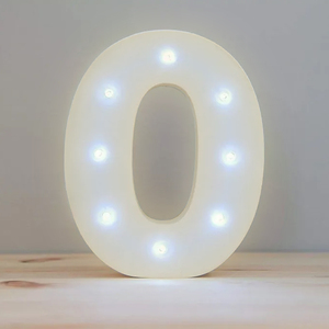 Luce LED 3D a Luce Calda con Numero 0 per Esposizione da Tavolo - Product Image 1