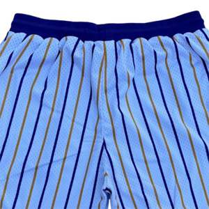 Short de basket-ball violet à fines rayures en maille lourde | Design sublimé, logo brodé, poches latérales et doublure intérieure | Vêtements de sport - Product Image 6