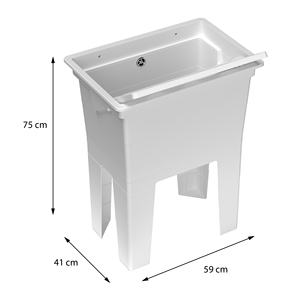 Mobile da Bagno Mongardi 59L X 41P X 75H cm in Resina Monoblocco, Resistente agli Acidi, Facile da Montare, per Uso Interno ed Esterno - Product Image 3
