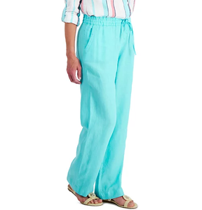 กางเกงหูรูดขากว้างสีฟ้าอ่อนใส่สบายสำหรับผู้หญิงเป็นตัวเลือกที่สมบูรณ์แบบสำหรับใส่ทำงานที่บ้านและแฟชั่นประจำวัน - Product Image 5