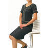 Robe de soirée longue Felica (XS) de haute qualité, noire et beige, formelle, en PU léger, pour le printemps et le travail, disponible en grandes tailles, fabrication ODM sur mesure - Product Image 4