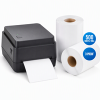 Papier thermique direct TianCheng TC-12, rouleau de 500 feuilles, 100x150 (4x6 pouces), autocollant adhésif 3-proof, étanche, pour courses