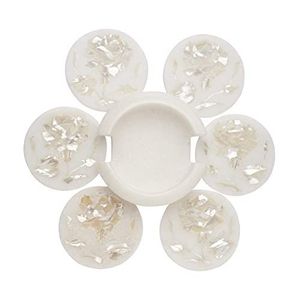 Elegant Artistic Mop <b>Coasters</b> Designed To Add Beauty And Protect Tables From <b>Heat</b> And Beverage Stains Effortlessly - Product Image 1