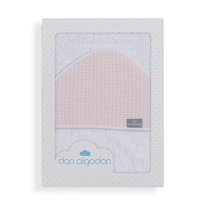 Toalla de Baño Modelo Astrid 100x100 Blanca/Rosa 400 GSM de Algodón Terry de Color Sólido Tejido para Baño Infantil - Product Image 1