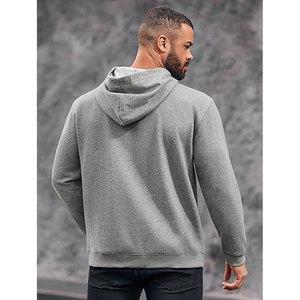 Sweat à capuche pour homme Couleur unie Couleur pure Bas côtelé Sweat à capuche Dernier modèle Hiver Pull personnalisé pour homme Marque privée Sweats à capuche de grande taille - Product Image 4
