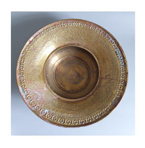 Assiette de présentation ronde en laiton Fêtes de mariage en laiton fait à la main - Product Image 1