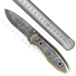 DD-FK-557เหล็กดามัสกัสพับได้สำหรับ EDC กลางแจ้งล่าสัตว์และตั้งแคมป์เครื่องมืออเนกประสงค์ - Product Image 2