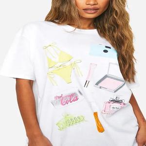 เสื้อยืดลายกราฟิกไซส์ใหญ่พิเศษของผู้หญิงทรงหลวมสำหรับทุกโอกาสพิมพ์ลายดิจิทัลสำหรับฤดูหนาว - Product Image 3