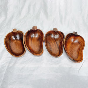 Best price <b>mango</b> fruit shape <b>wood</b> <b>bowls</b> top quality serveware decorative wooden <b>bowl</b> for sale - Product Image 3