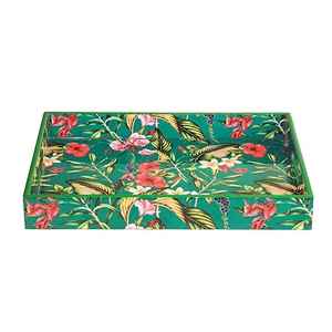 Bandeja de servicio de tablero de MDF de estilo americano con asa, forma rectangular, diseño moderno, respetuoso con el medio ambiente, Apto para lavavajillas, uso en fiestas - Product Image 6