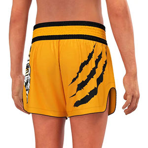 กางเกงมวยไทยขาสั้นสำหรับผู้ชายพิมพ์ลายโลโก้แบบซับลิเมตสไตล์ใหม่ล่าสุด - Product Image 2