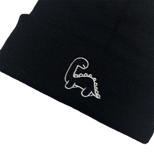 Chapeaux en tricot d'hiver d'automne avec broderie de dinosaure de dessin animé, bonnets doux et chauds pour l'extérieur, pour hommes et femmes - Product Image 6