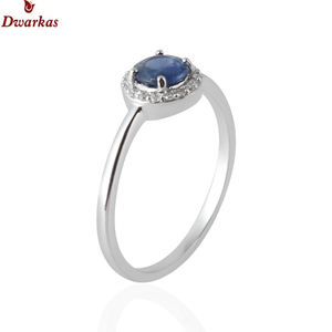 Venta al por mayor hermoso anillo azul zafiro natural 925 joyería de piedras preciosas de plata esterlina suministro al por mayor - Product Image 2