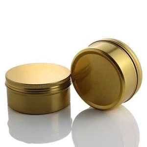 กระปุกครีมทรงกลมเคลือบทองอะลูมิเนียมทองเหลืองแบบปรับแต่งได้ พร้อมฝาปิดสไตล์ยุโรปสำหรับเก็บโลชั่น - Product Image 3